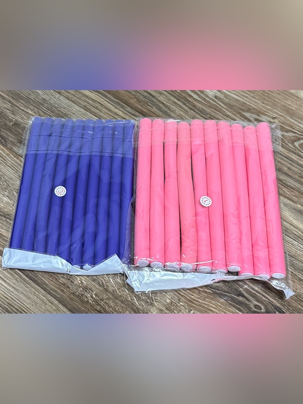 Pink and Purple Party Foam Hair Rollers - 20 Pack